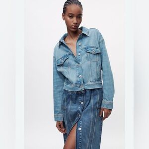 ZARA UK DENIM 2pc. Skirt Jumpsuit